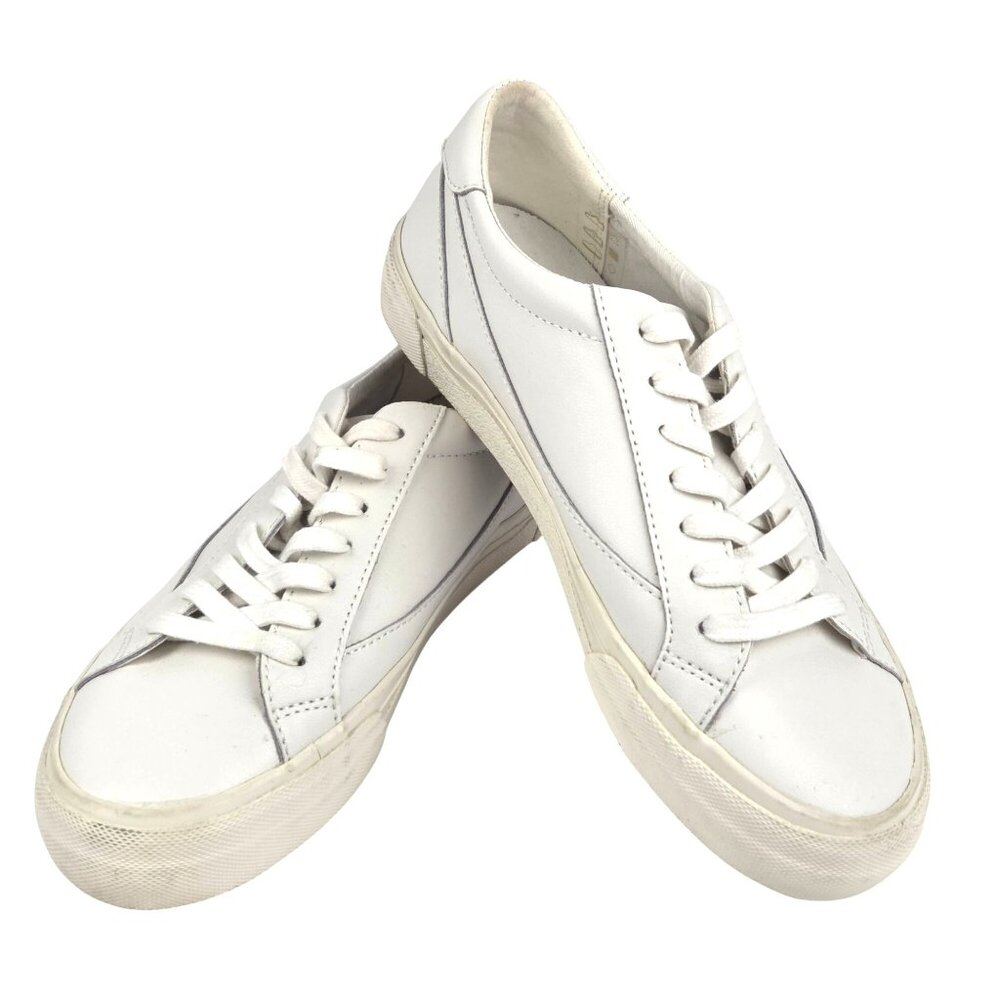 Madewell Sidewalk Low Top Leather Sneakers White Size 8